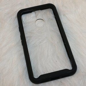 Google Pixel 5 Clear Case with Black Trim